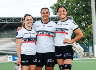 Moussac-Bouttier, Lapoujade et Picut après un match