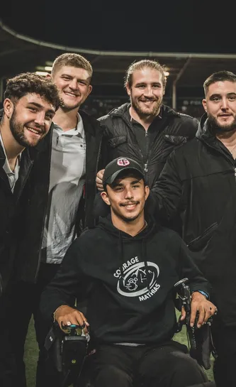 Mathias Dantin, Mathis Castro Ferreira, Jack Willis, Alban Placines et Cyril Baille