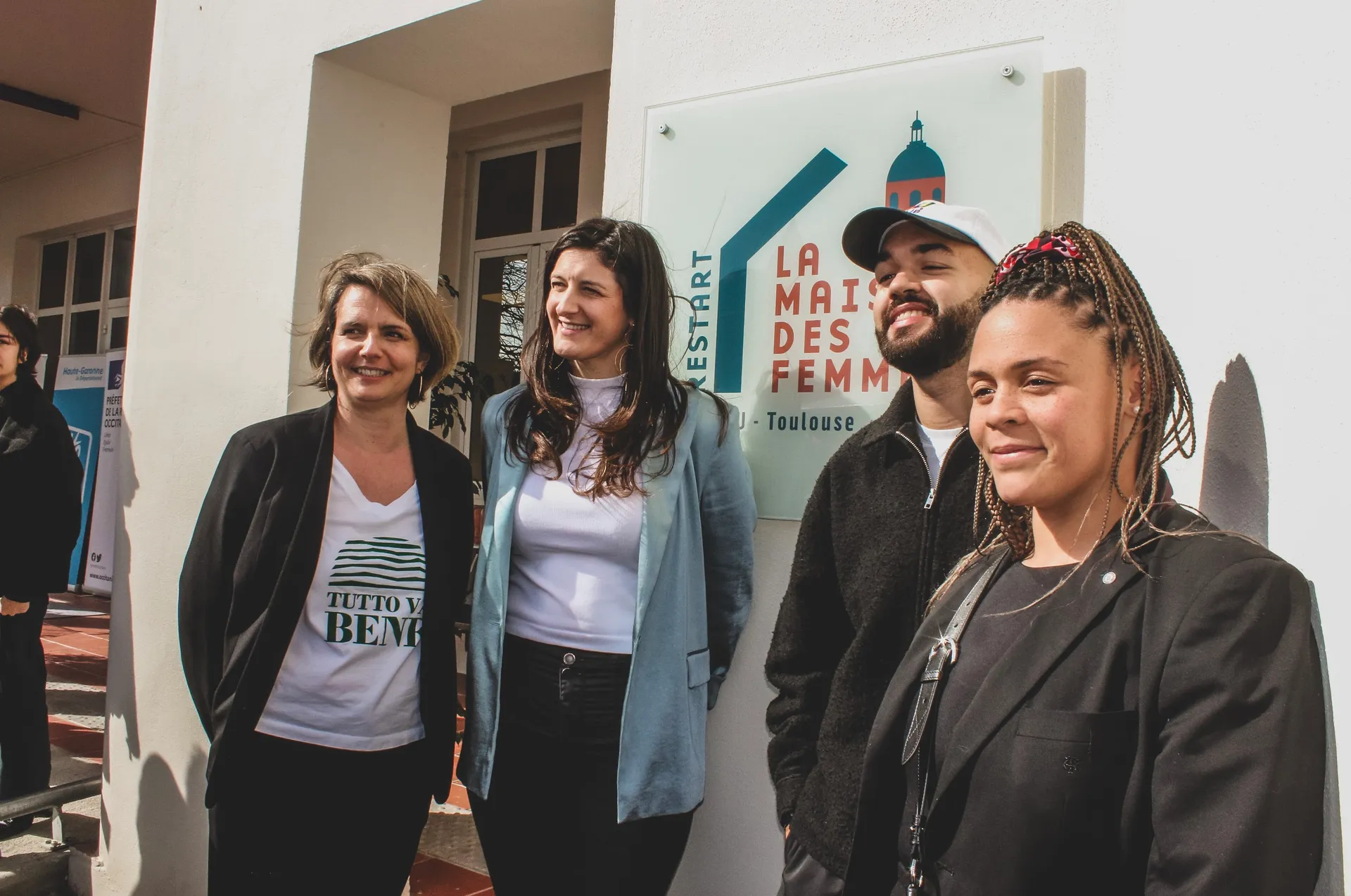 Jennifer Cros à l'inauguration de la Maison des Femmes