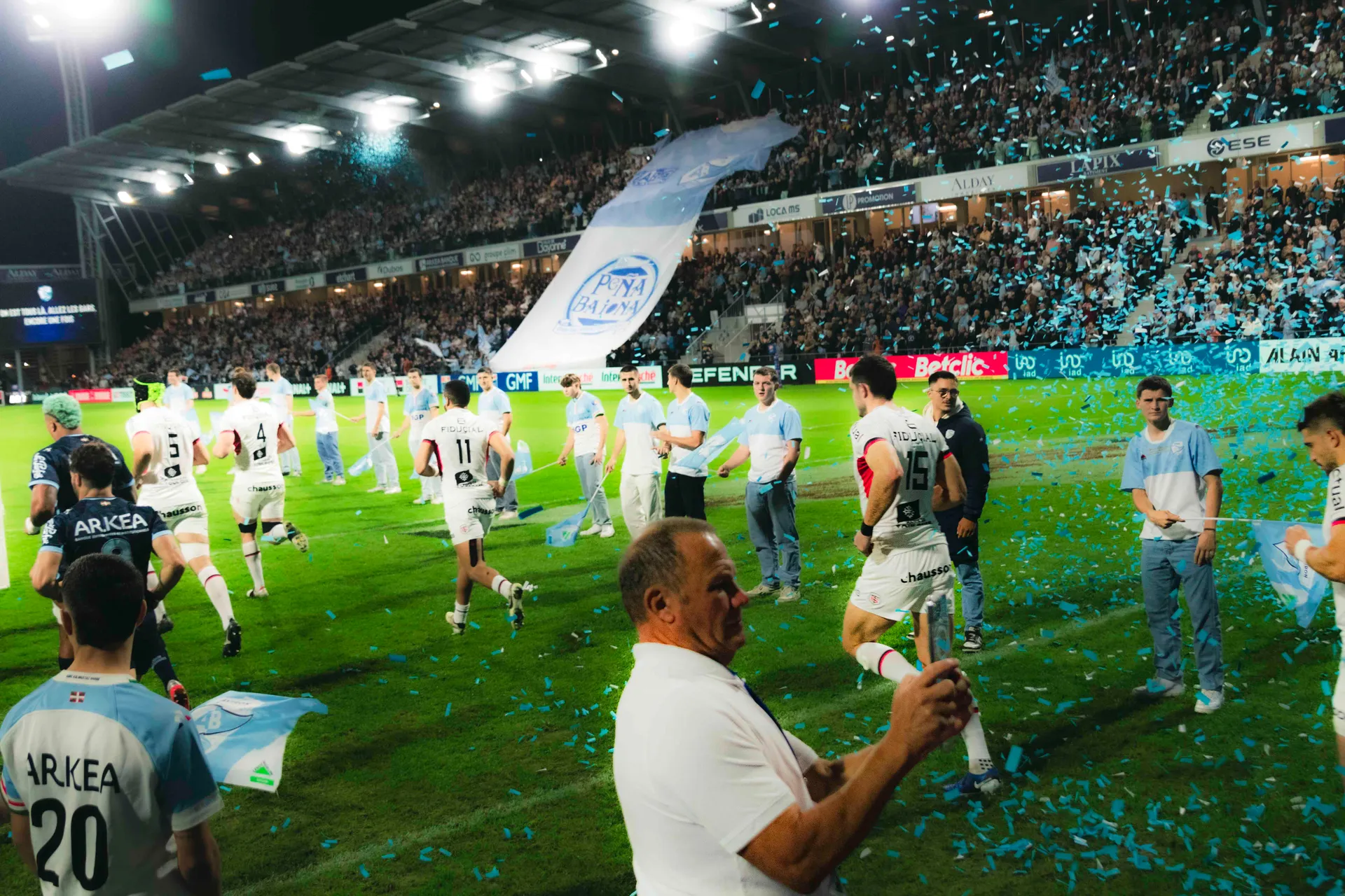 Entrée des joueurs au Stade Jean Dauger de Bayonne