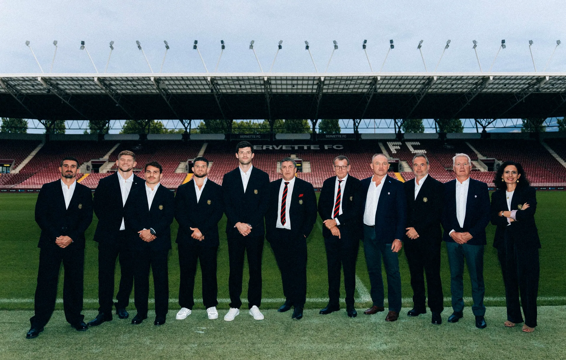 Photo de groupe de la délégation du Stade Toulousain au Gala du Servette Rugby Club